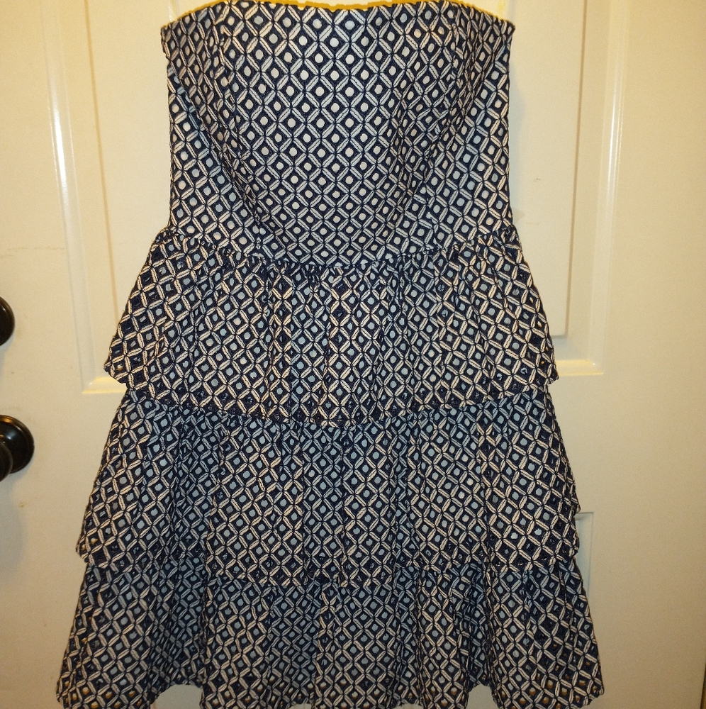 Blue/White Tierd Dress Absolutely Beautiful